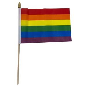 RAINBOW Gay Pride Mini Stick Flags LGBT LGBTQ+ Small Hand Held Party Parade Flag